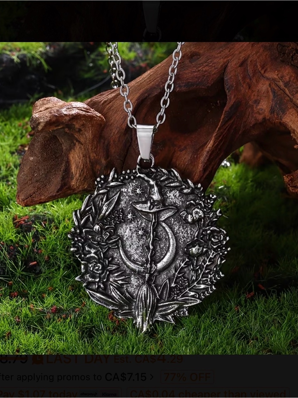 ⭐️ Moon & Fairy Pendant Necklace - Women Jewelry